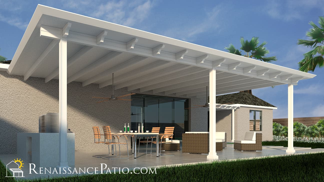 Classico decorative insulated aluminum patio roofing in Jacksonville